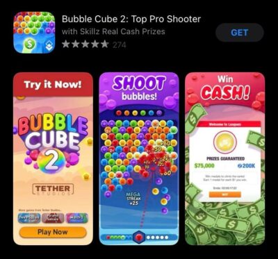 Bubble Cube 2 Skillz Game Win Real Money 2022